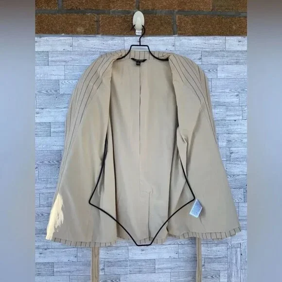 RALPH LAUREN BLACK LABEL Womens Pinstripe Work Two-Button Blazer size 14 Blazers & Suit Jackets